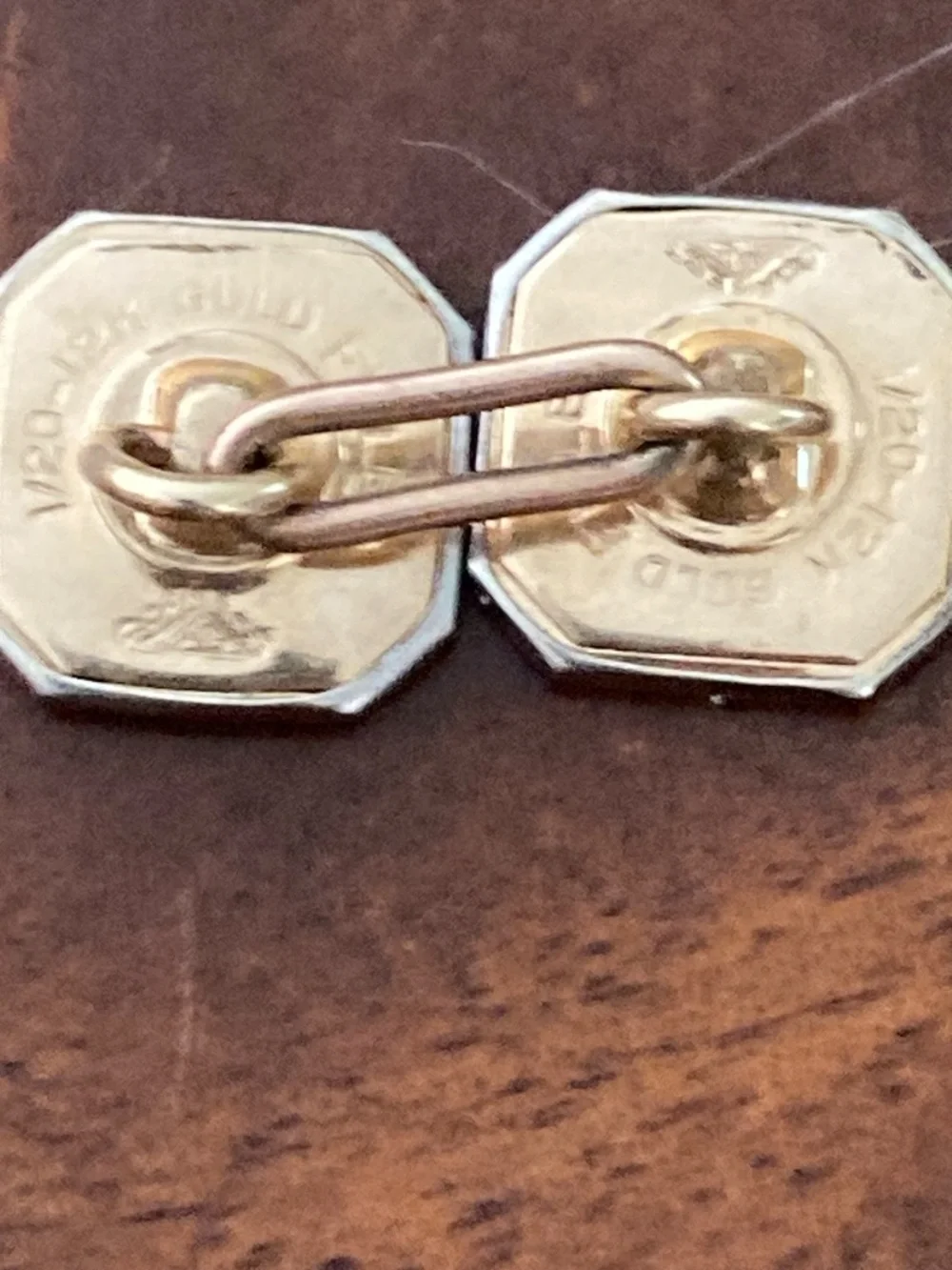 Vintage Gorham Mother of Pearl Cufflink Single 1/20 12K Gold Filled